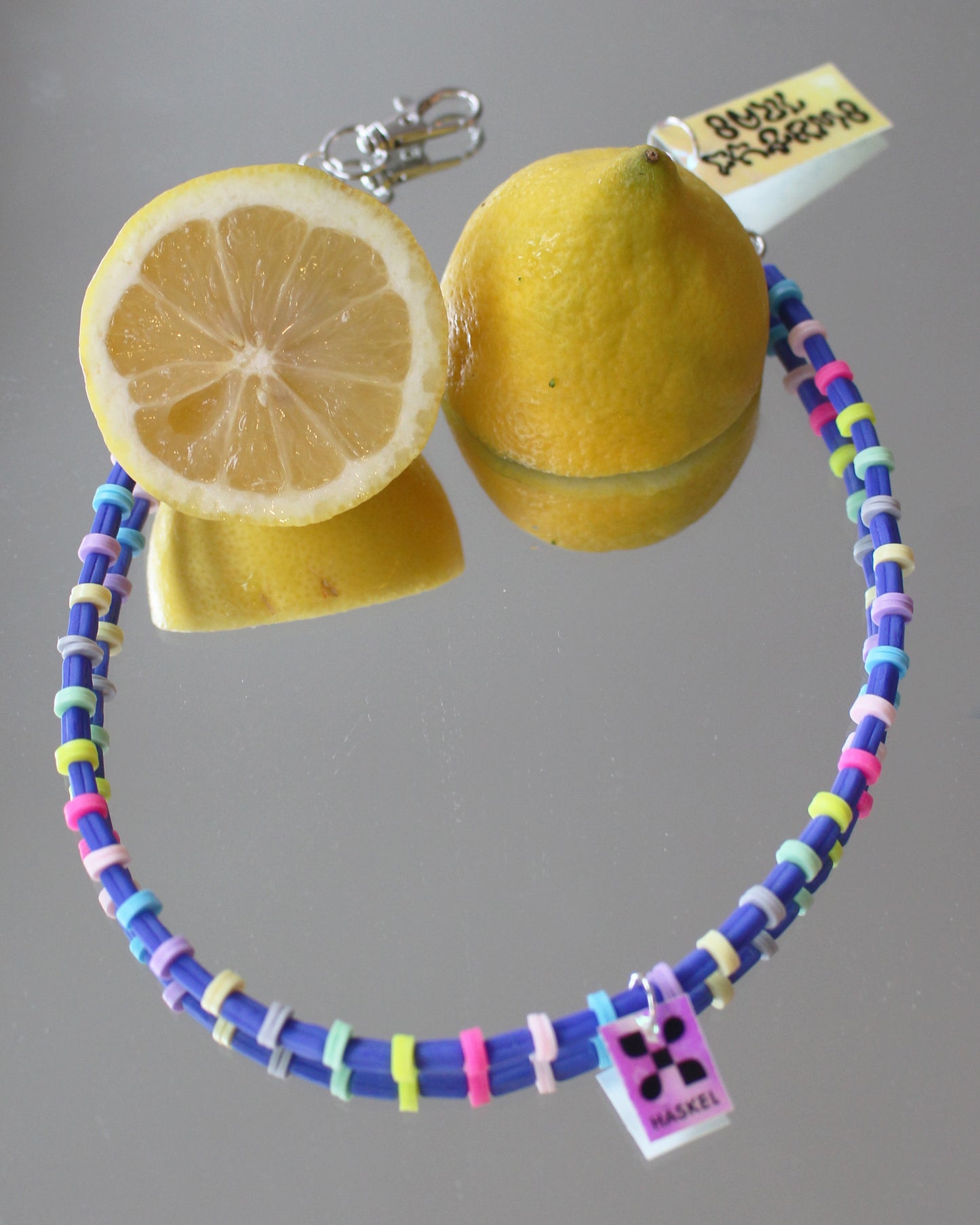 A AB ANEON BLUE NECKLACE