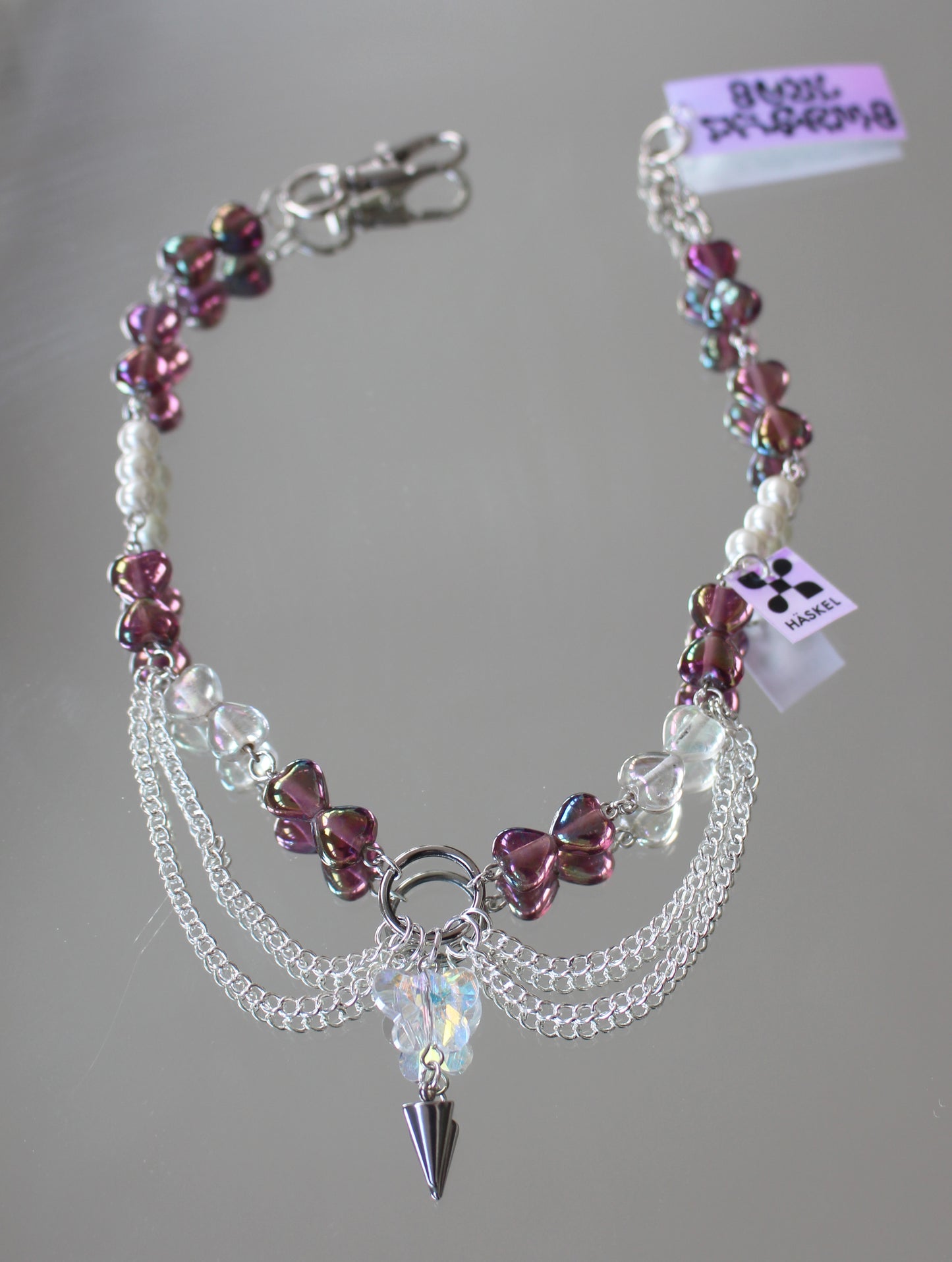 A AB PANTHER PURPLE PEARL CHOCKER
