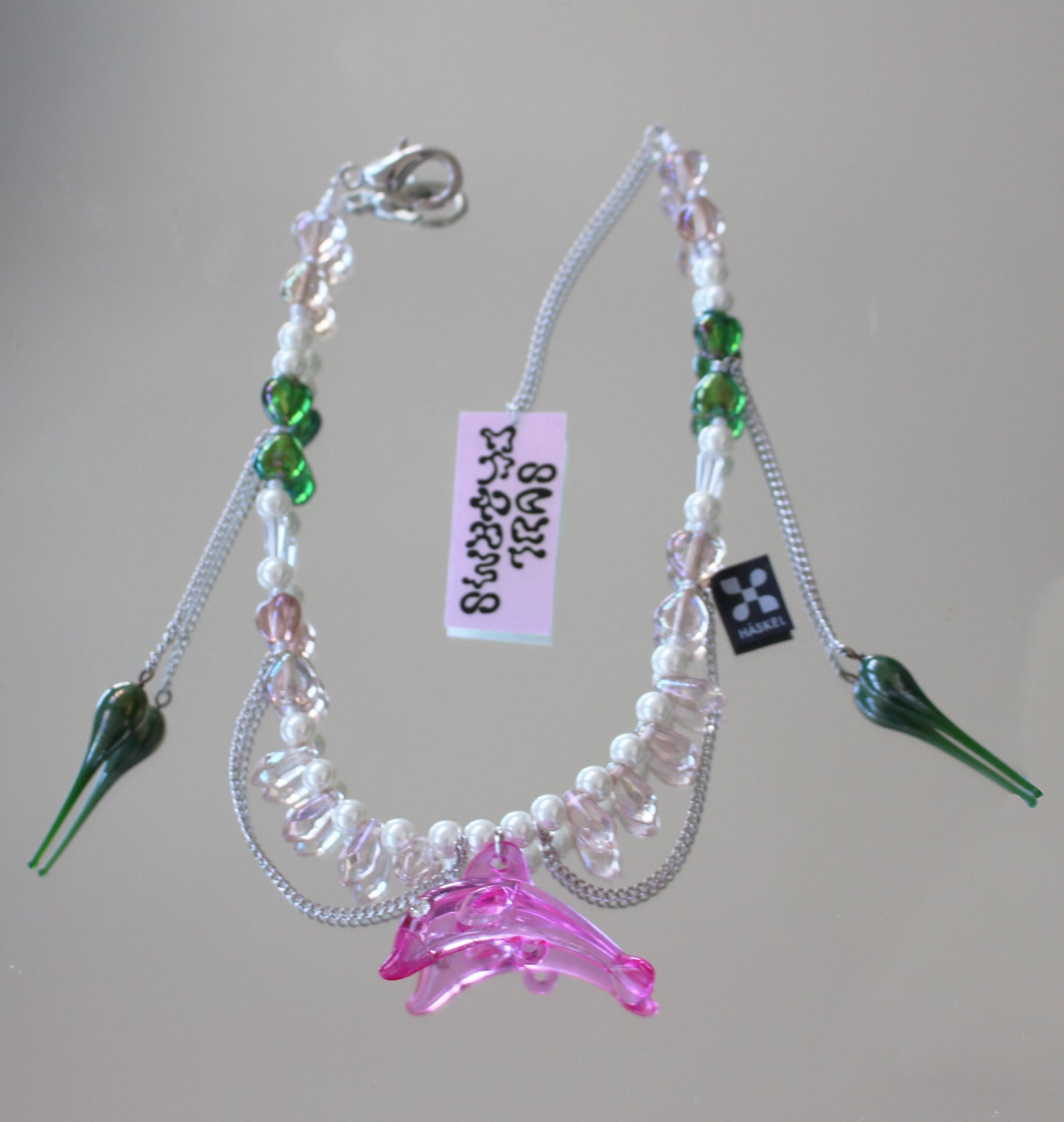 DOLPHIN GOTHIC ROSE NECKLACE