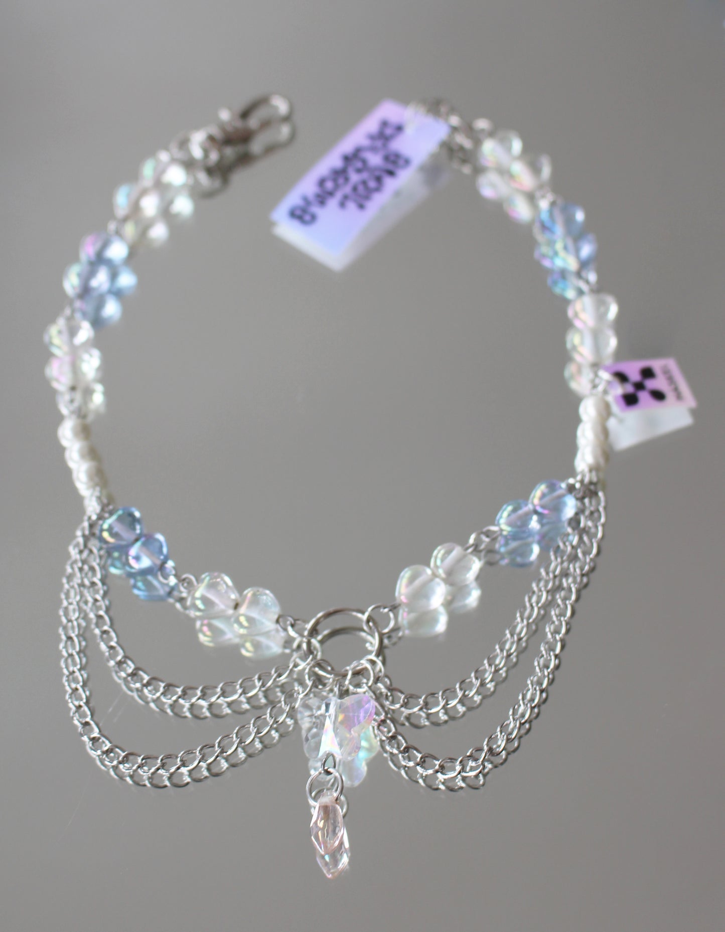 A AB PANTHER NEW BLUE PEARL CHOCKER