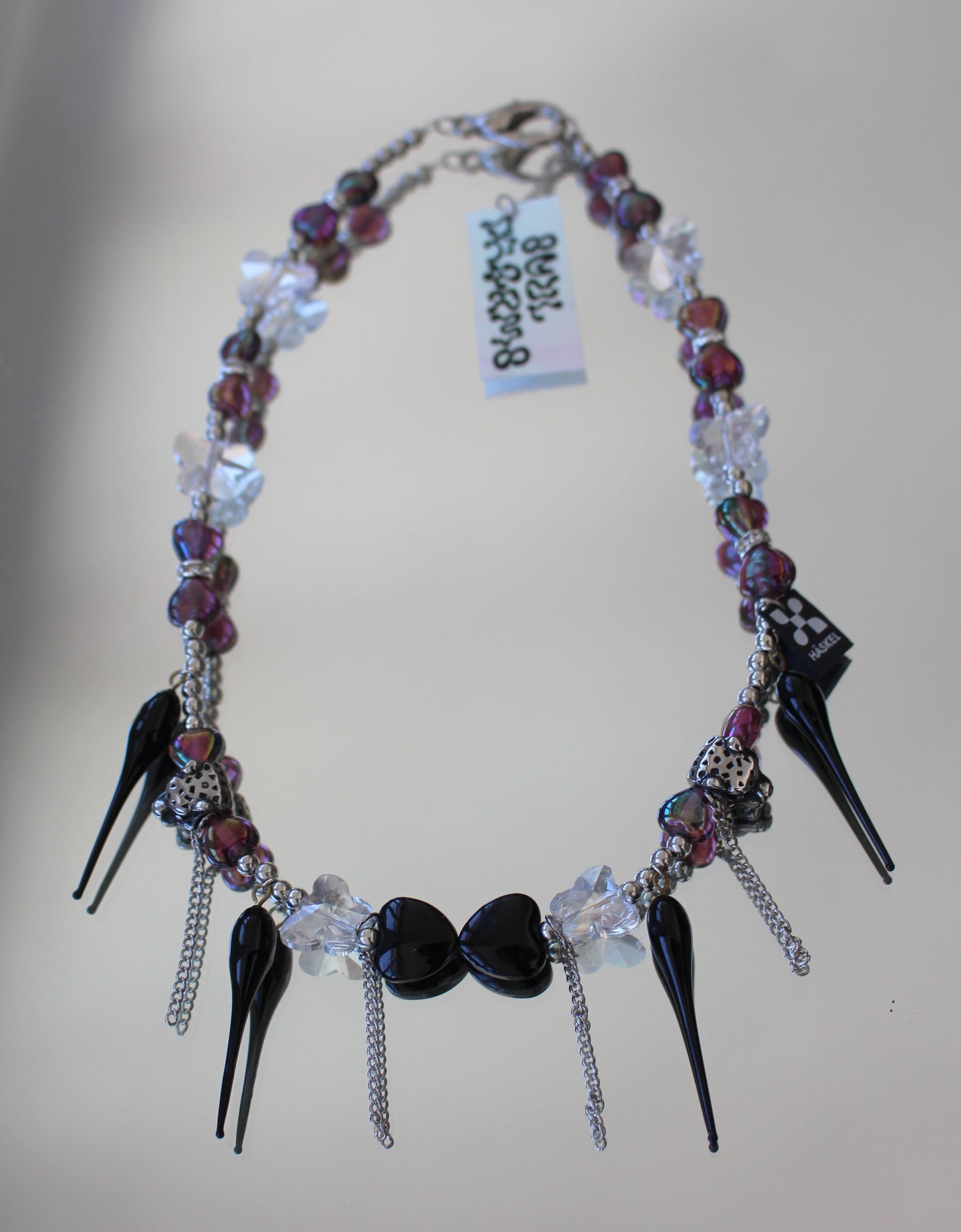 A BI LEoPARD PURPLE NECKLACE