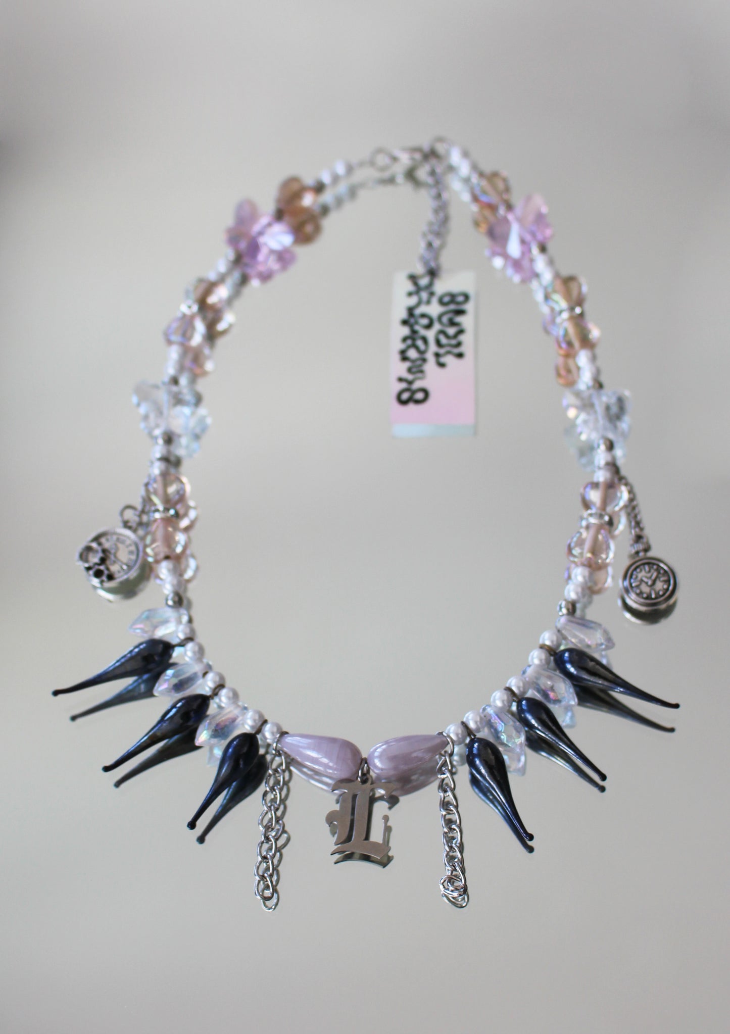 A GOTHIC CLOCK NECKLACE