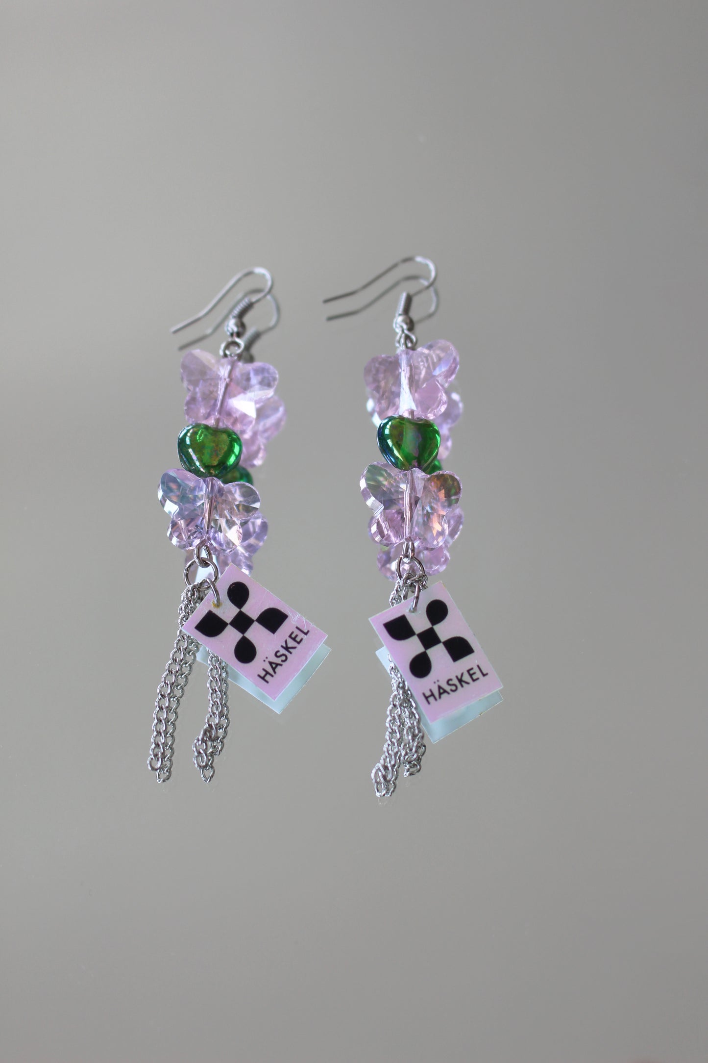 A BI BUTTERFLY GREEN EARRING