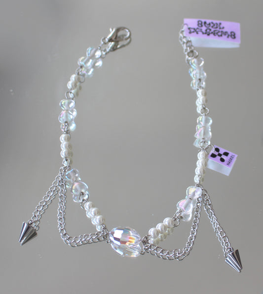 A AB CHAIN COPITO WHITE CHOKER