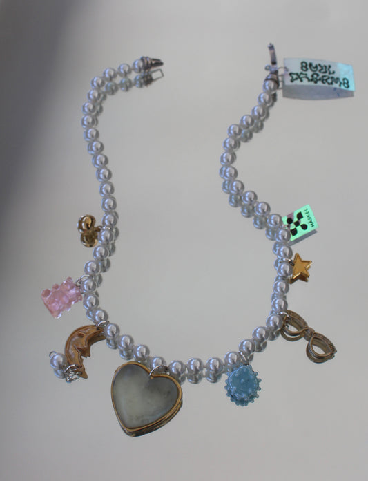 A AB HEART NECKLACE