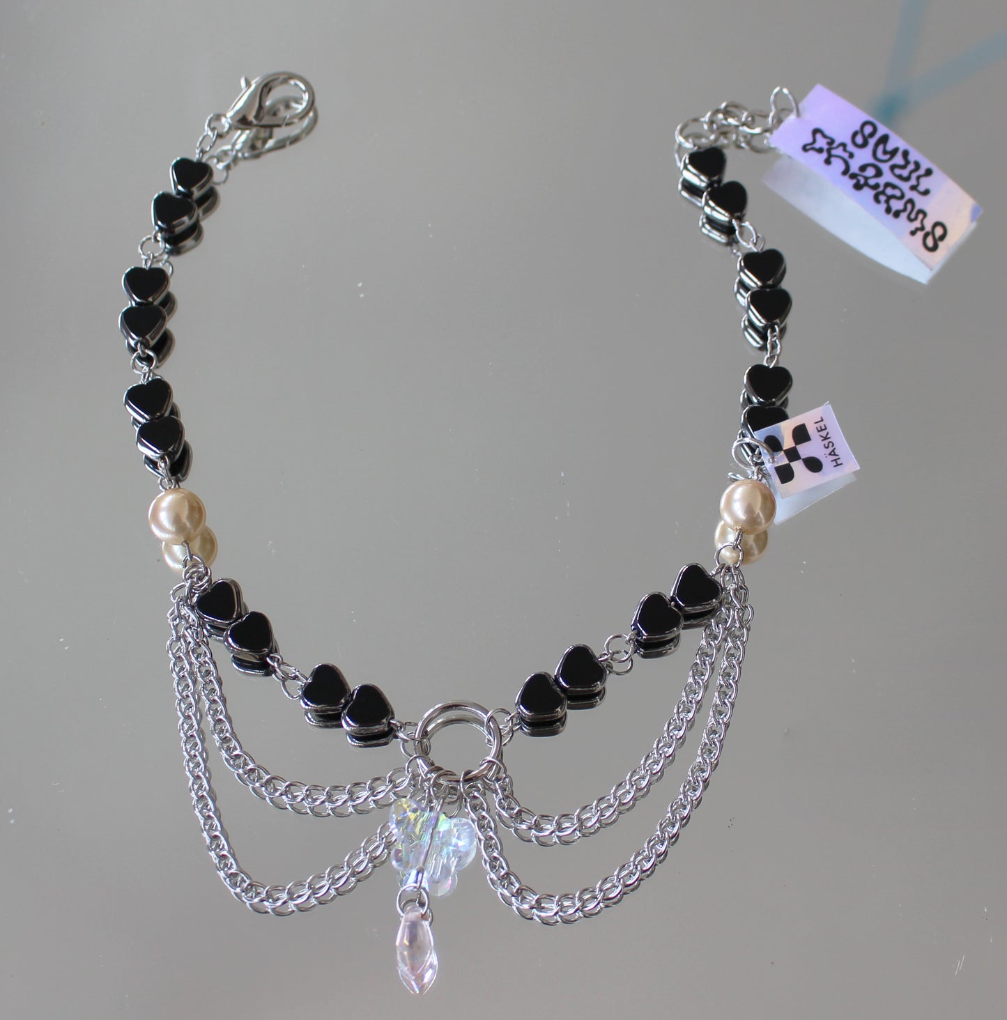 A AB CHAIN BLACK JAPAN CHOKER