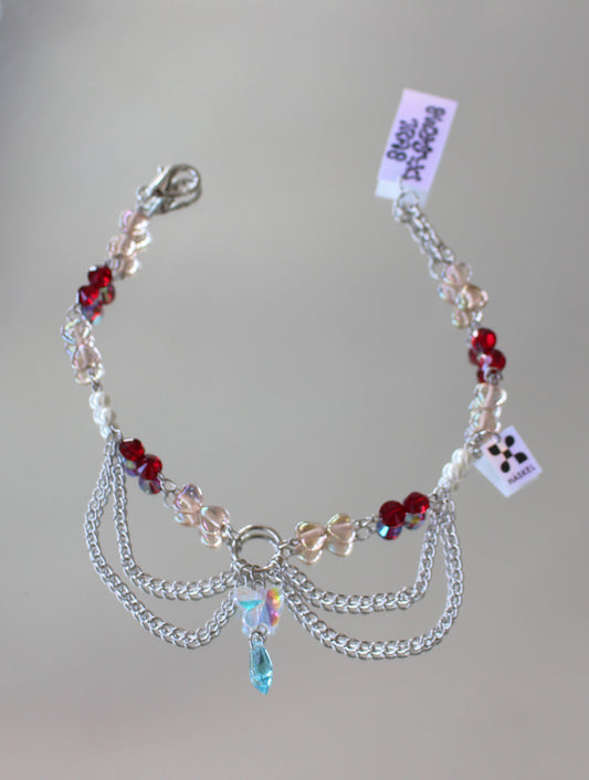 A AB CHAIN RED CHOKER