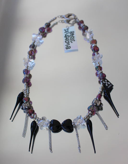 A BI LEoPARD PURPLE NECKLACE