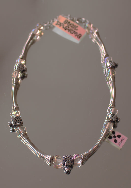A AB TUBE PINK ARG NECKLACE