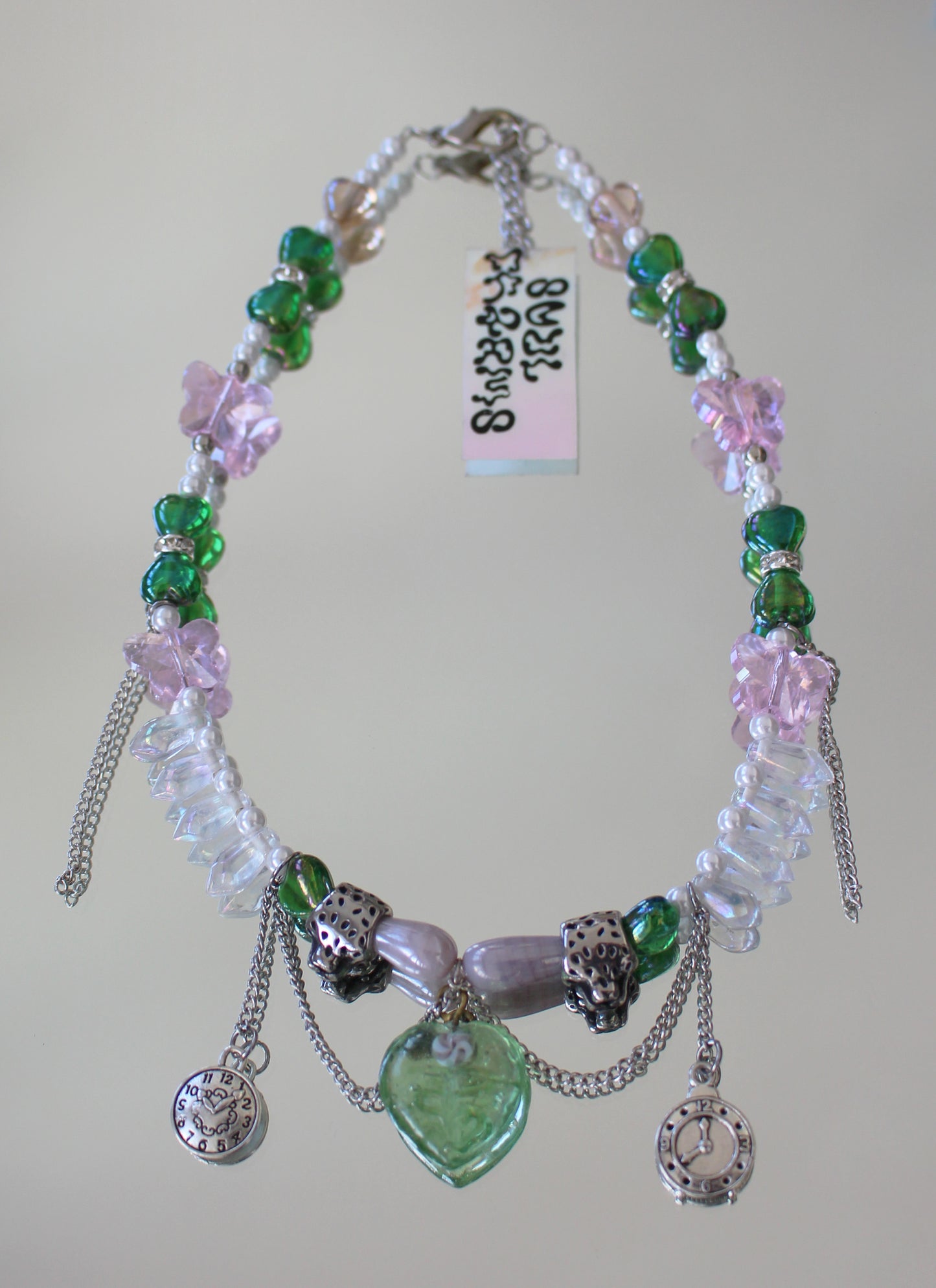 A THREE ARRIMA LEOPARD NECKLACE