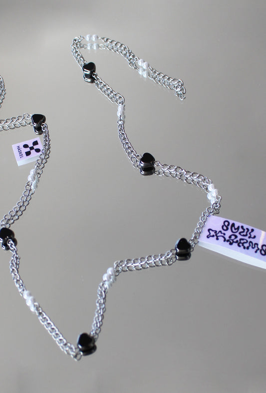A AB HEART BELLY CHAIN