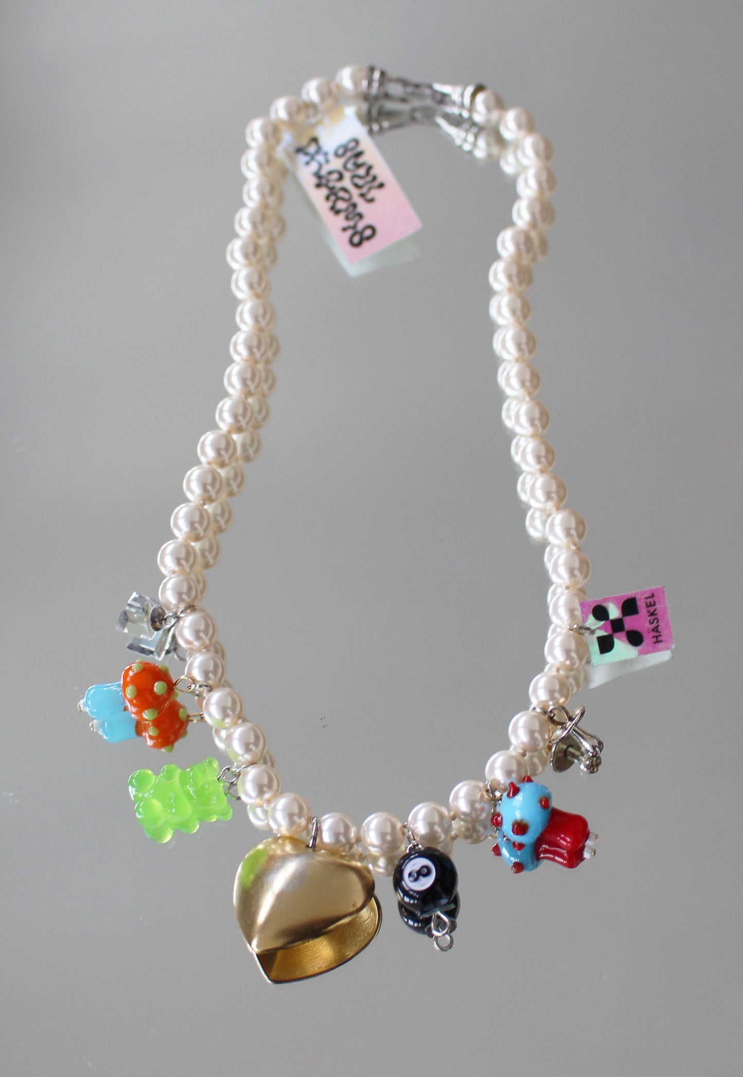 A AGLD HEARM CHARM NECKLACE