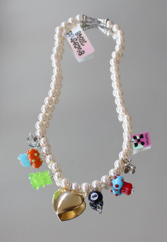 A AGLD HEARM CHARM NECKLACE