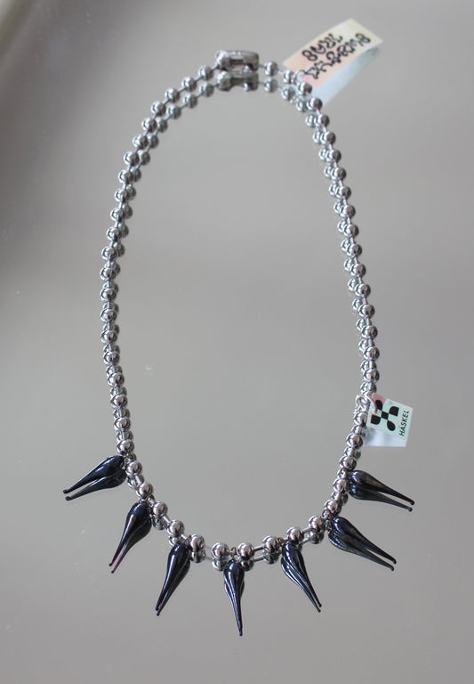 A AB ACHAIN GREY TEARS NECKLACE