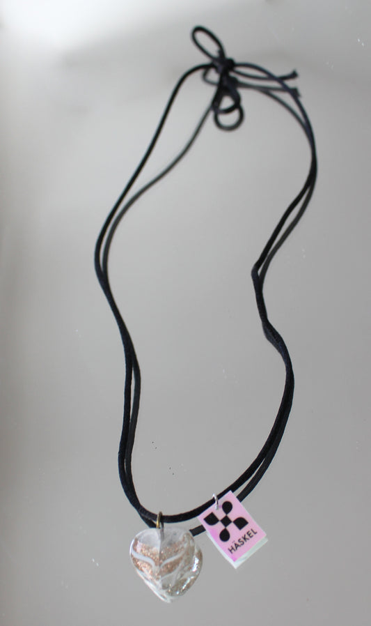 LACE HEART SILVER NECKLACE