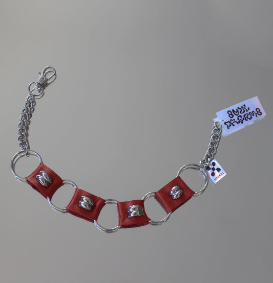 A AB ACHOKER RED LUX CHOKER